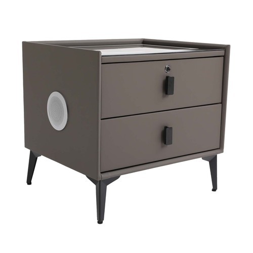 Bluetooth Speaker Smart Bedside Table with USB & Wireless Charging Light