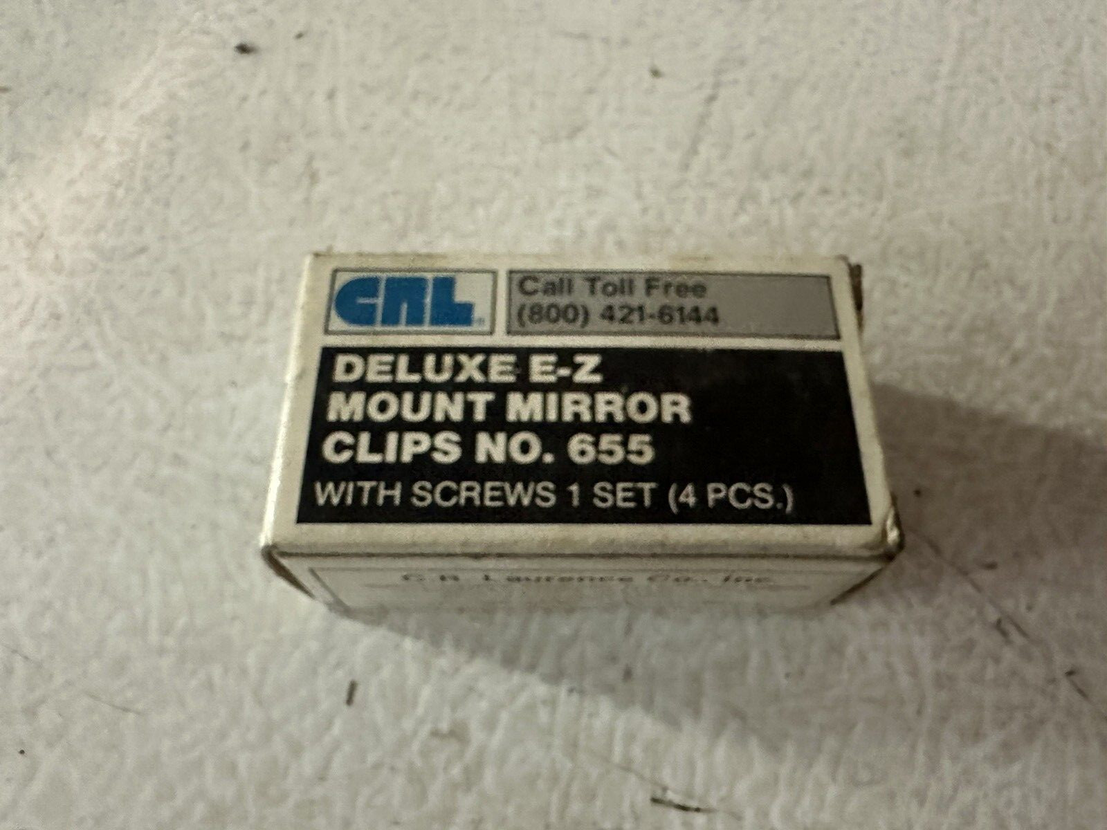 CRL 655 E-Z Mount Mirror Clip Set New/old stock-Ships free-100% to Charity