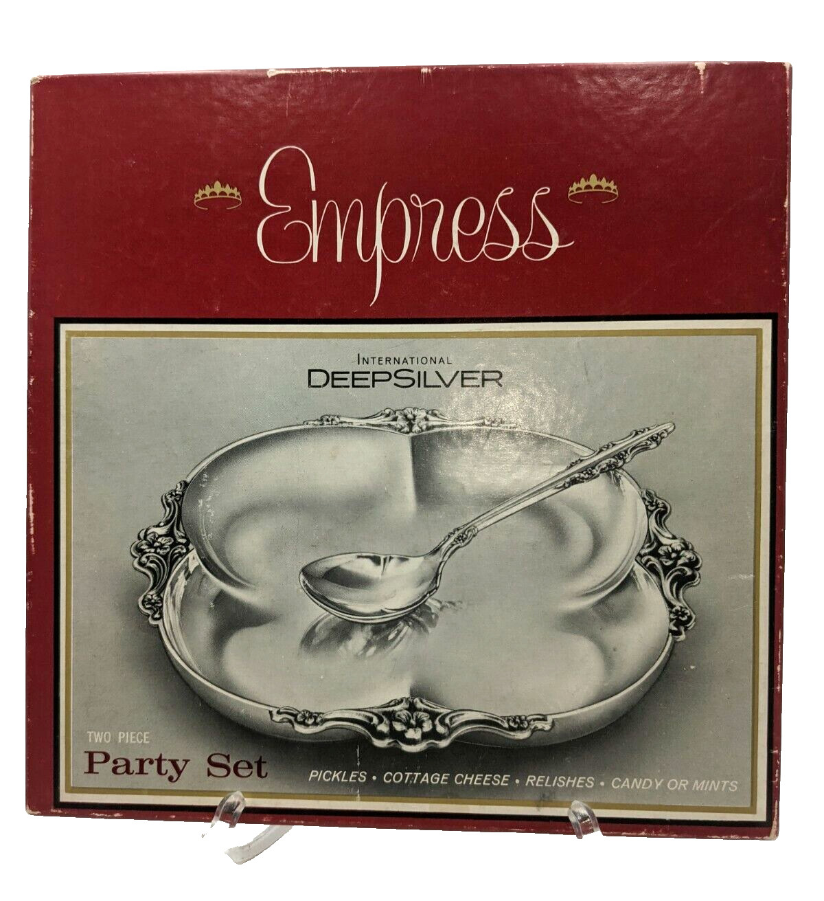 Vintage Empress International Deepsilver Plated Party Set Spoon & Shallow Bowl