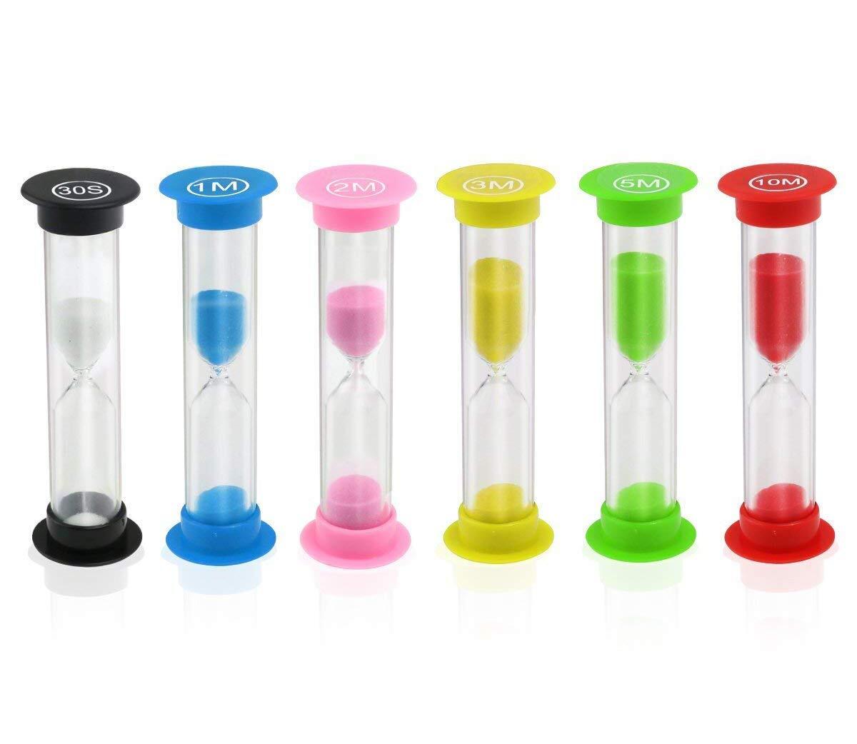 Temporizador De Arena, 6 Piezas De Reloj De Arena De Colores Reloj De Arena J...