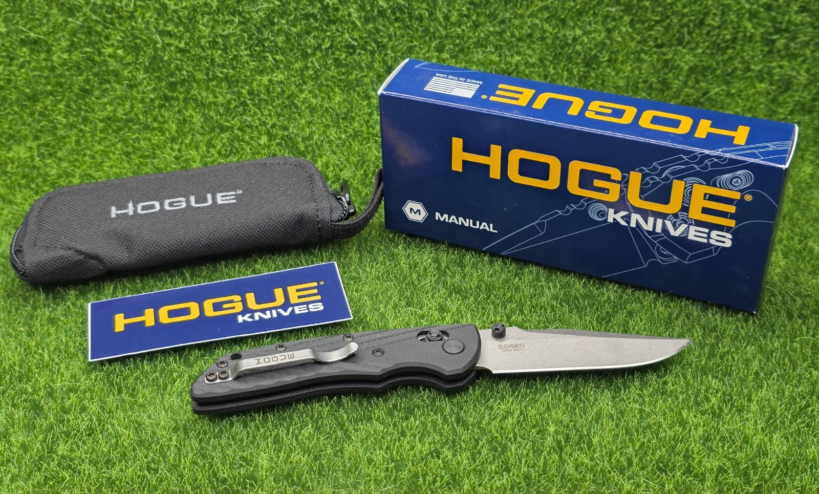 Hogue Deka Manual Folder REV 1 3.25" Clip Point Blade Tumbled G10 Frame - 24279