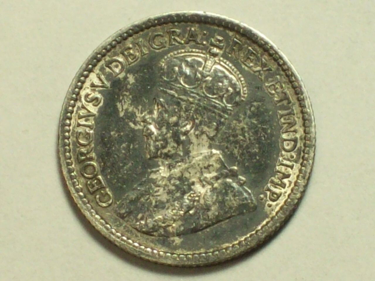 Silver 1912 Canada 5 Cents  KM#22   AU+    SN4567