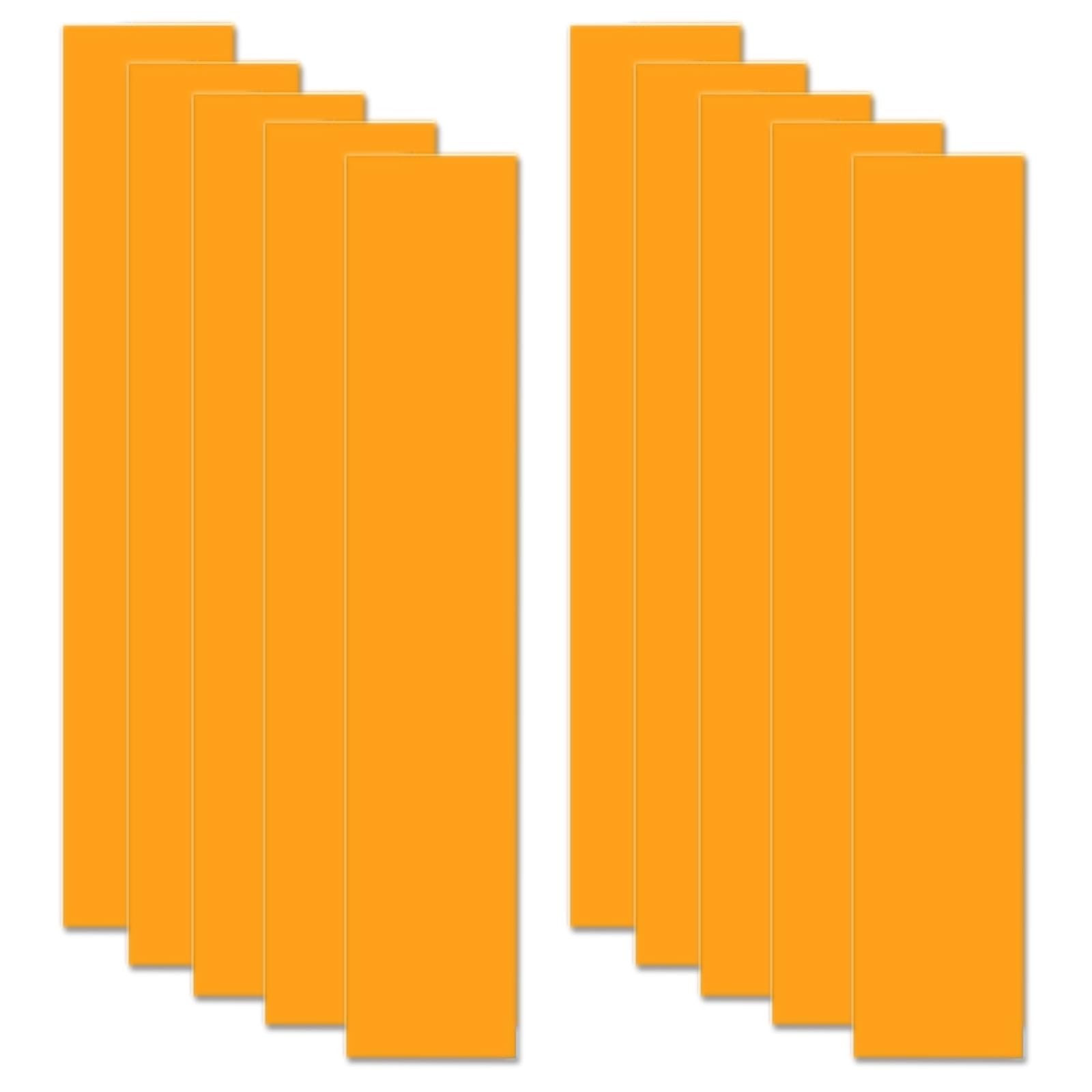 10 Pcs Yellow Zero Clearance Miter Saw Tape PVC Strips 2x14 Inch Precision