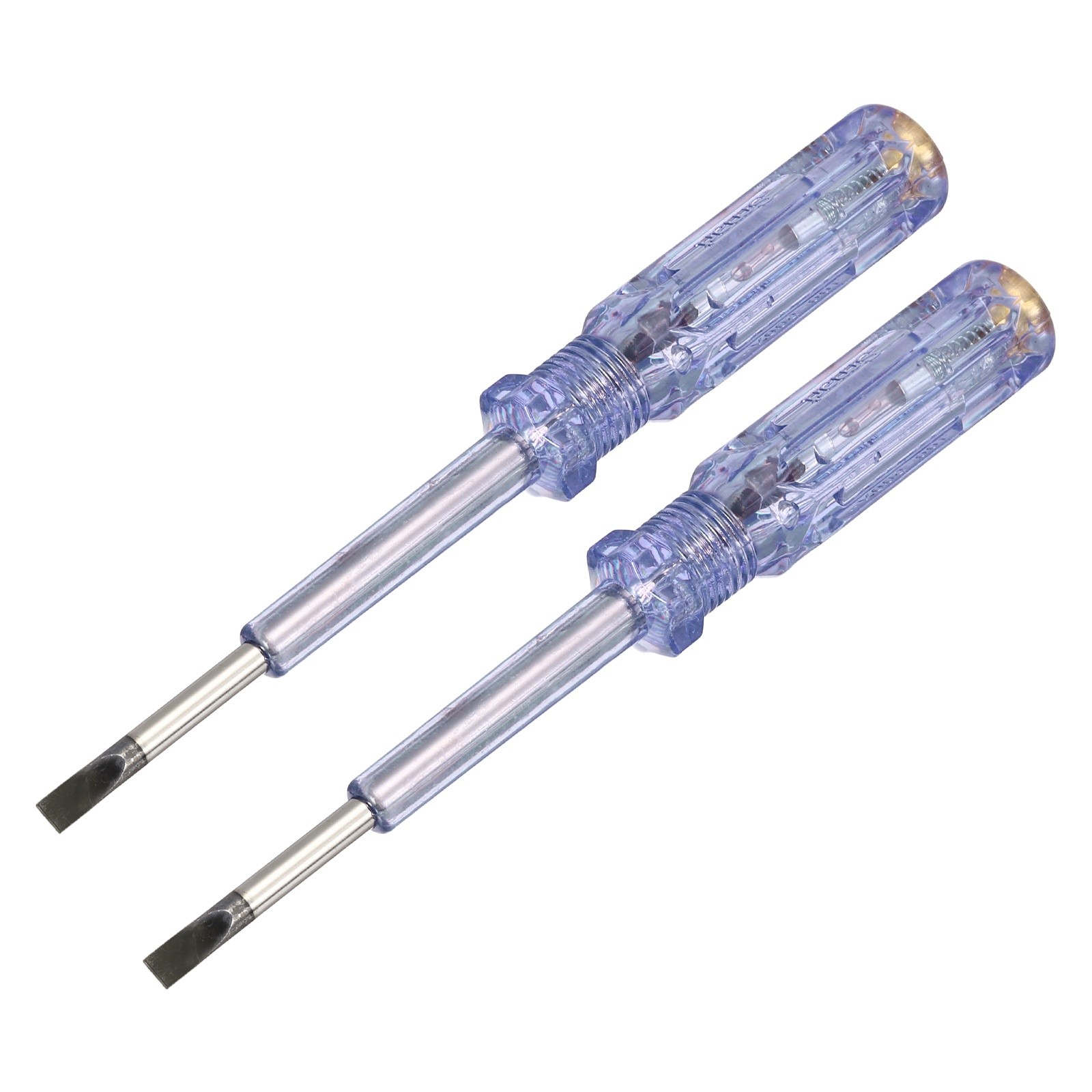 2Pcs Voltage Tester Pen 4.9mm AC 100-500V for Industrial Clear