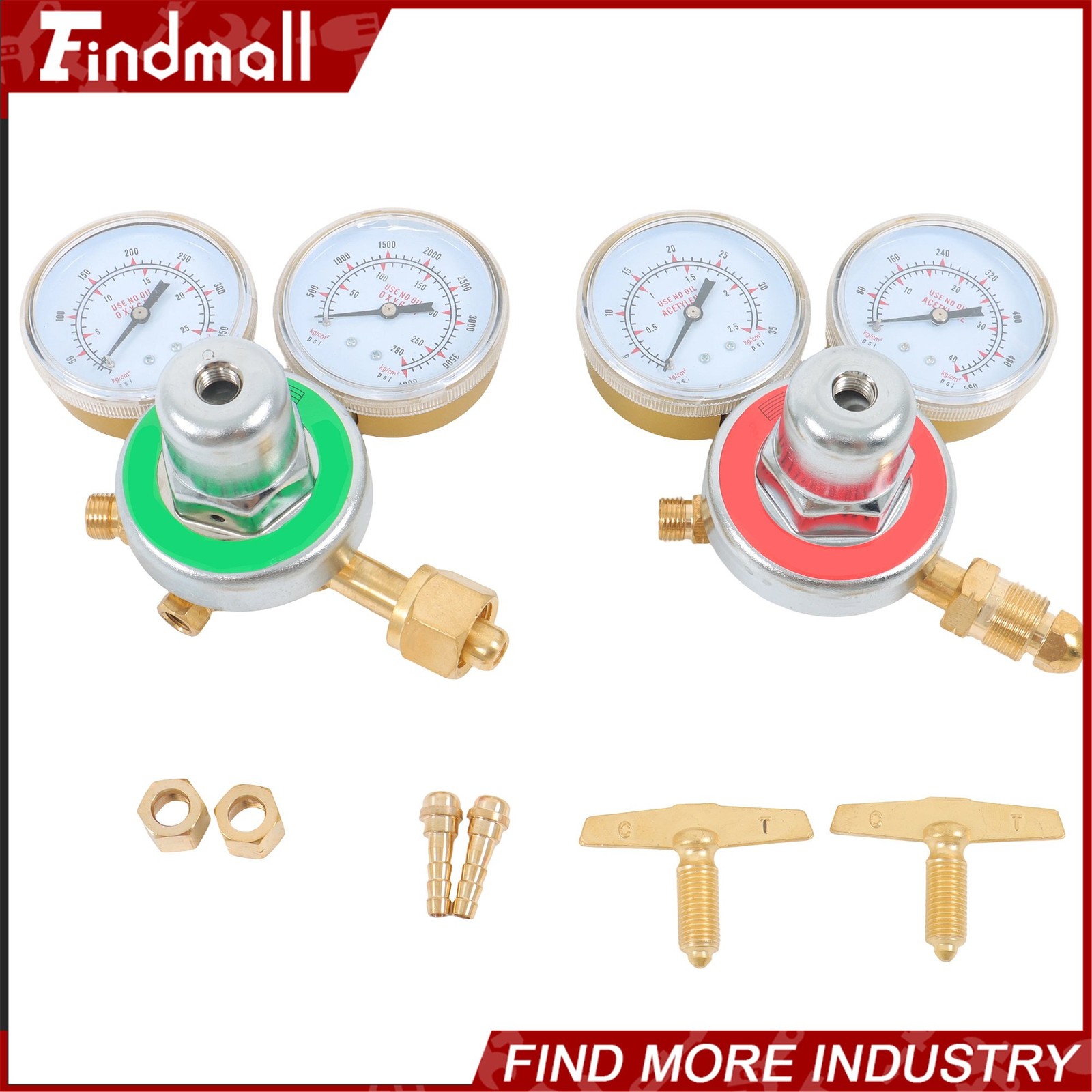 Acetylene Oxygen Gas Welding Regulator Pressure Gauge Fit Solid Brass Set