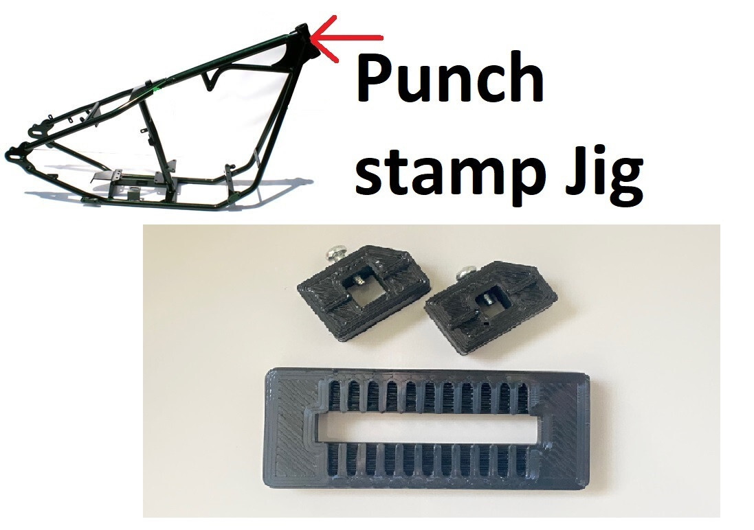 Headstock Vin Jig Number Letter Punch Guide 13mm Ducati Honda BSA Norton Triumph