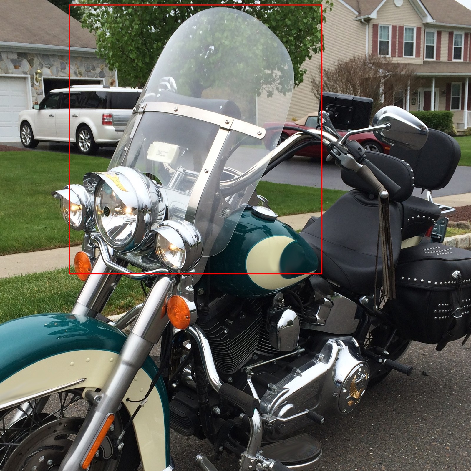 18"x16" Large Windshield Windscreen For Harley Heritage Softail Classic FLSTC