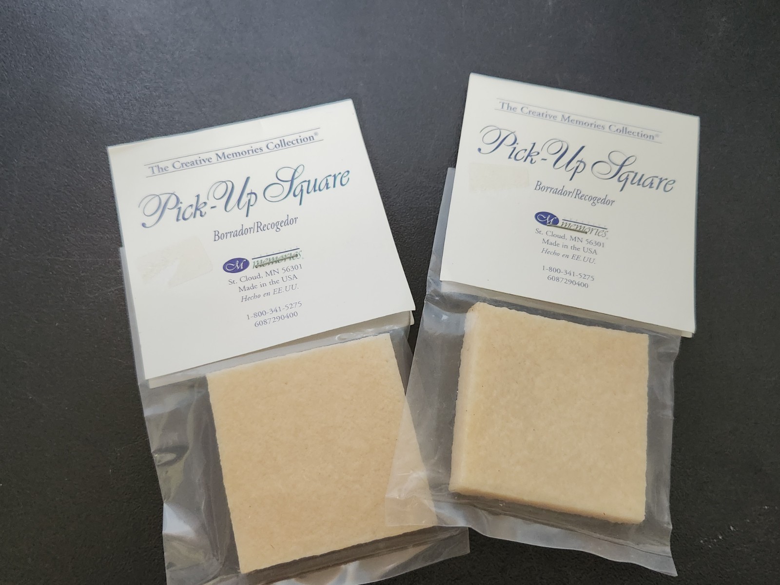 2 Creative Memories PICK-UP SQUARES Erases light pencil, glue residue
