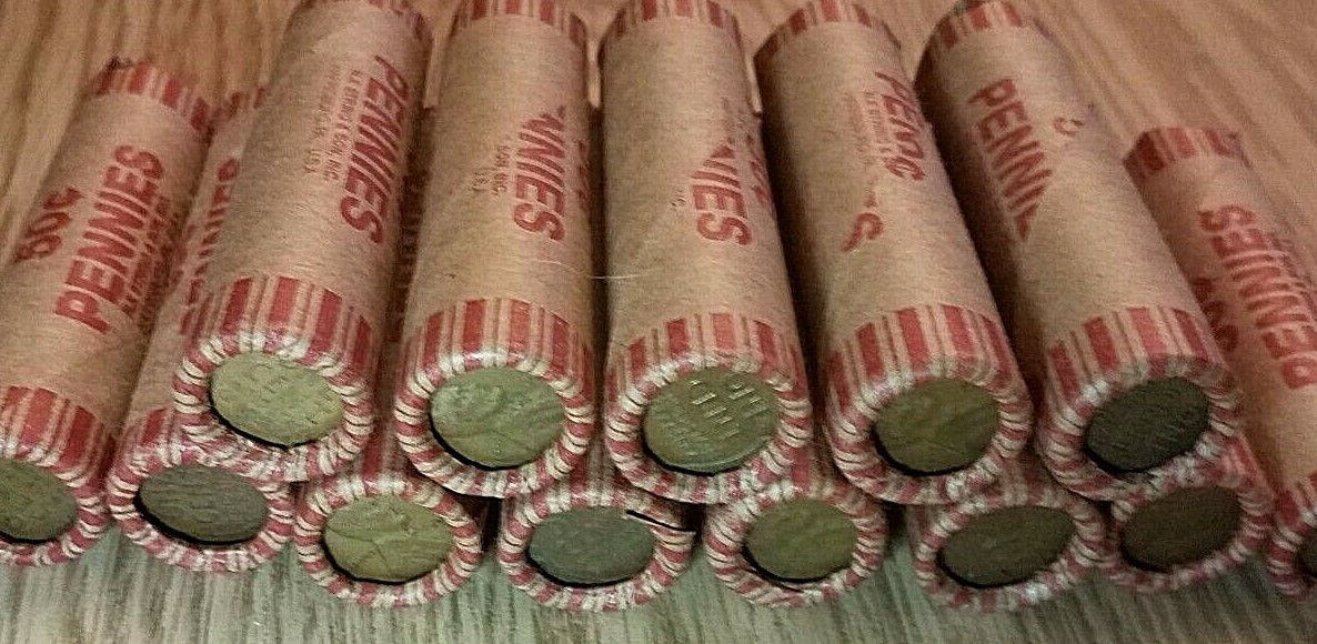 Lincoln Wheat Cent Roll 50(C) 1909-1958 w/ Steel Cent all 5 Decades