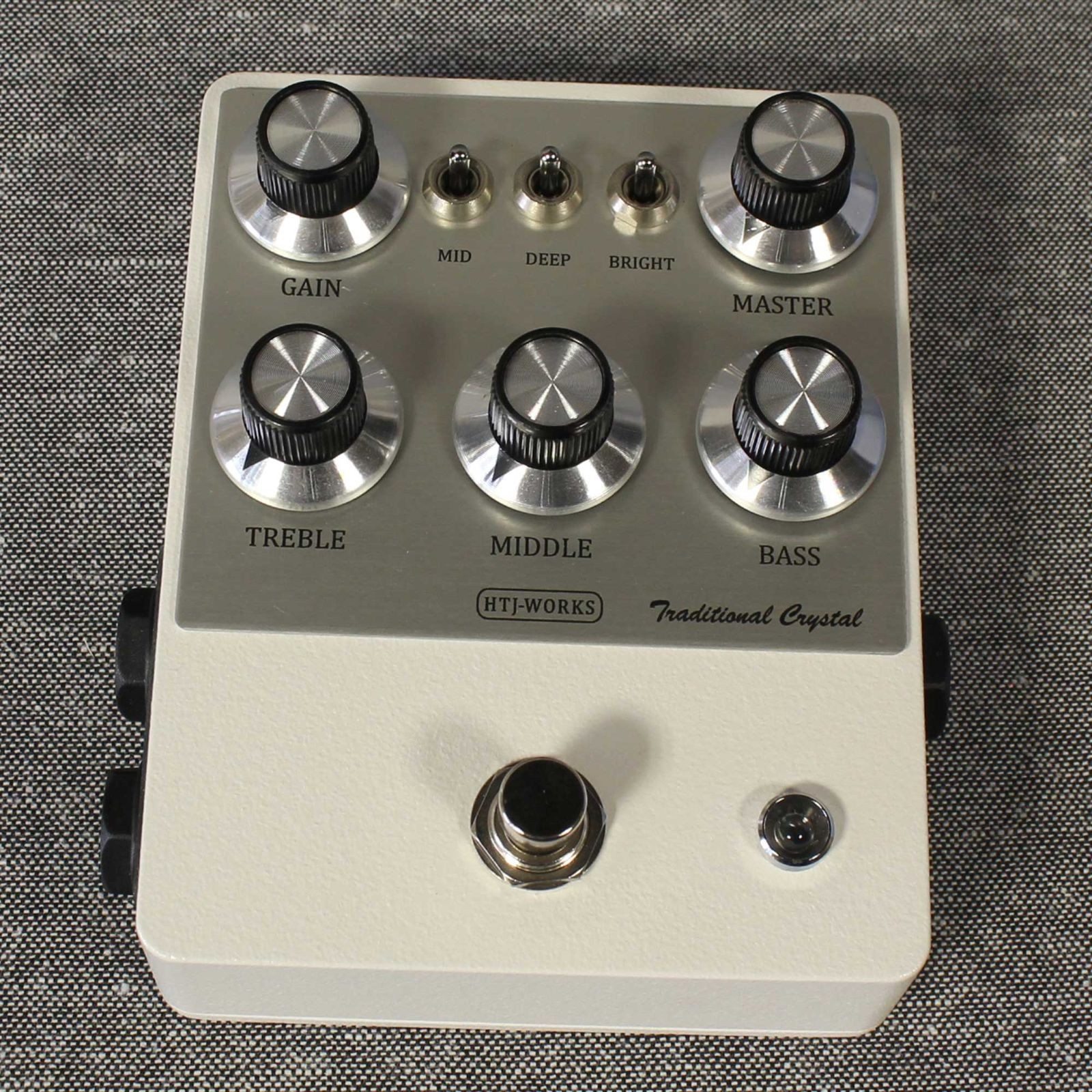 HTJ-Works Traditional Crystal White Preamp Pedal for Two Rock Emulation