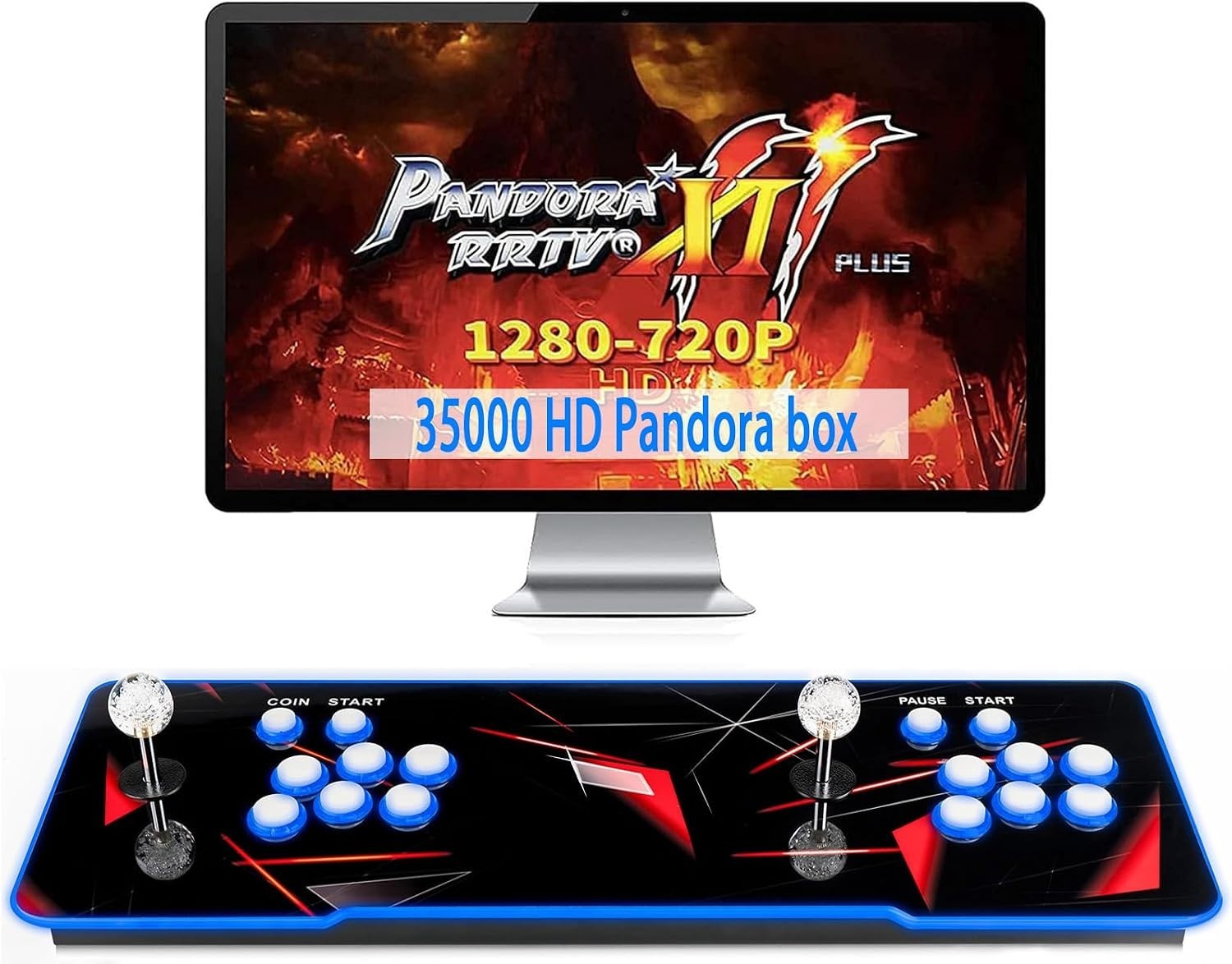 35000 Games in 1: Retro Pandoras Box Arcade Console for 2-4 Players, 3D Support