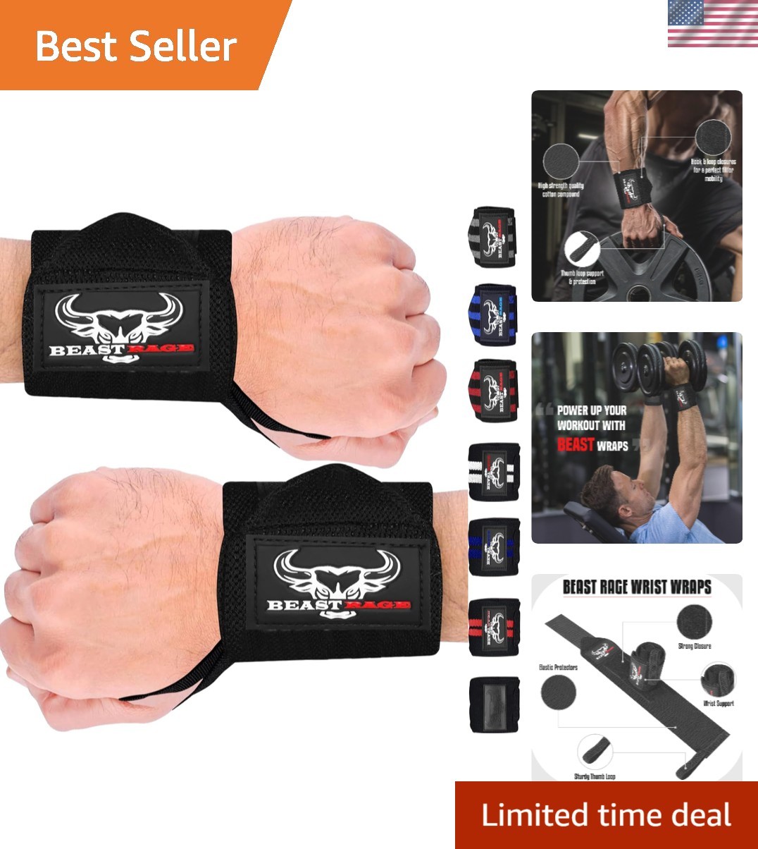 Multifunctional Wrist Support Straps - Ideal for Bodybuilding & Cross-training