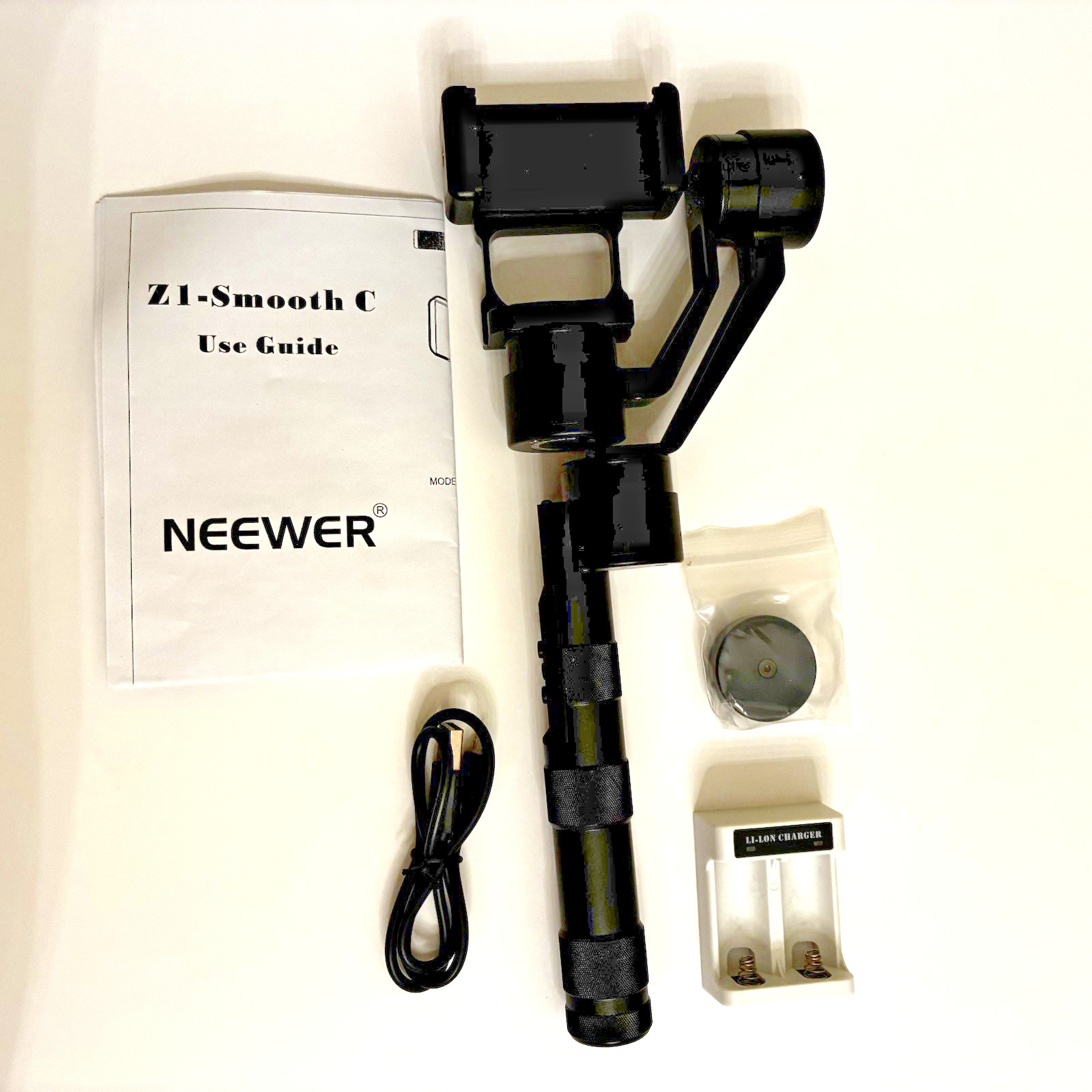 Phone Handheld Stabilizer 3 Axis Neewer Z1 Smooth C/R Gyroscope Universal 4"-5"