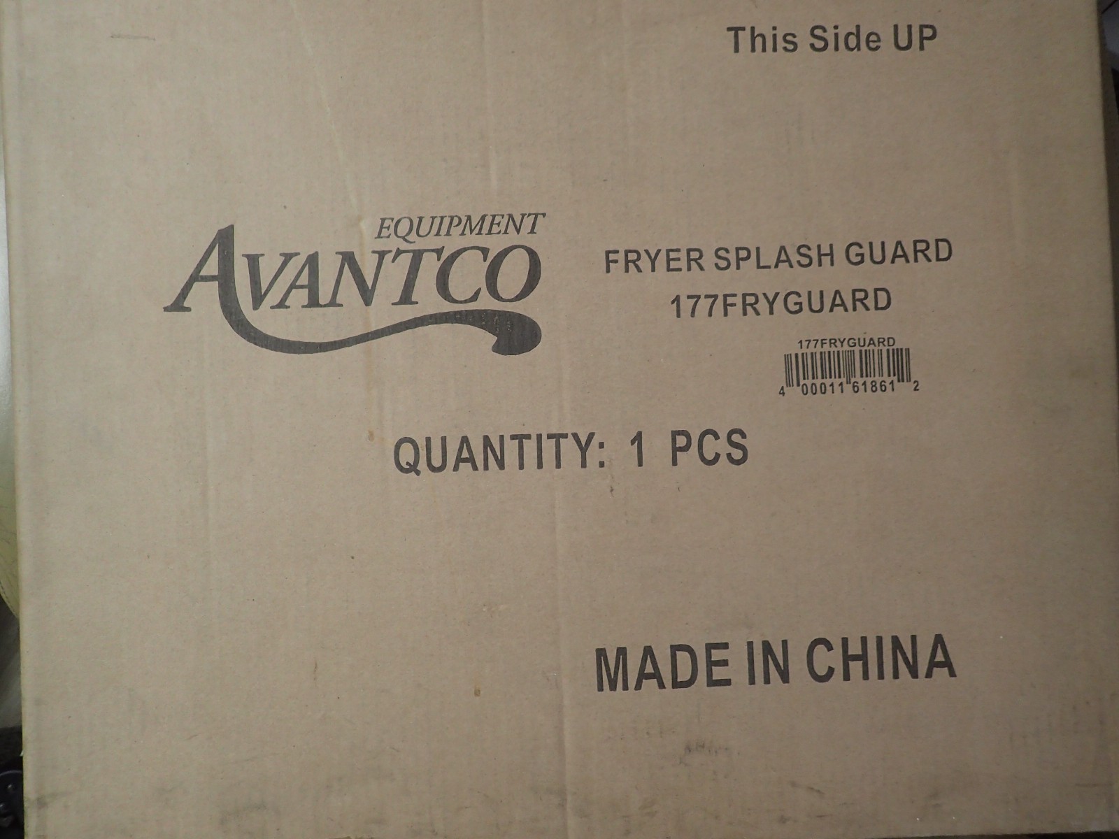 Restaurant Kitchen Fryer Splash Guard - Avantco - 177FRYGUARD - 18 Gauge Steel