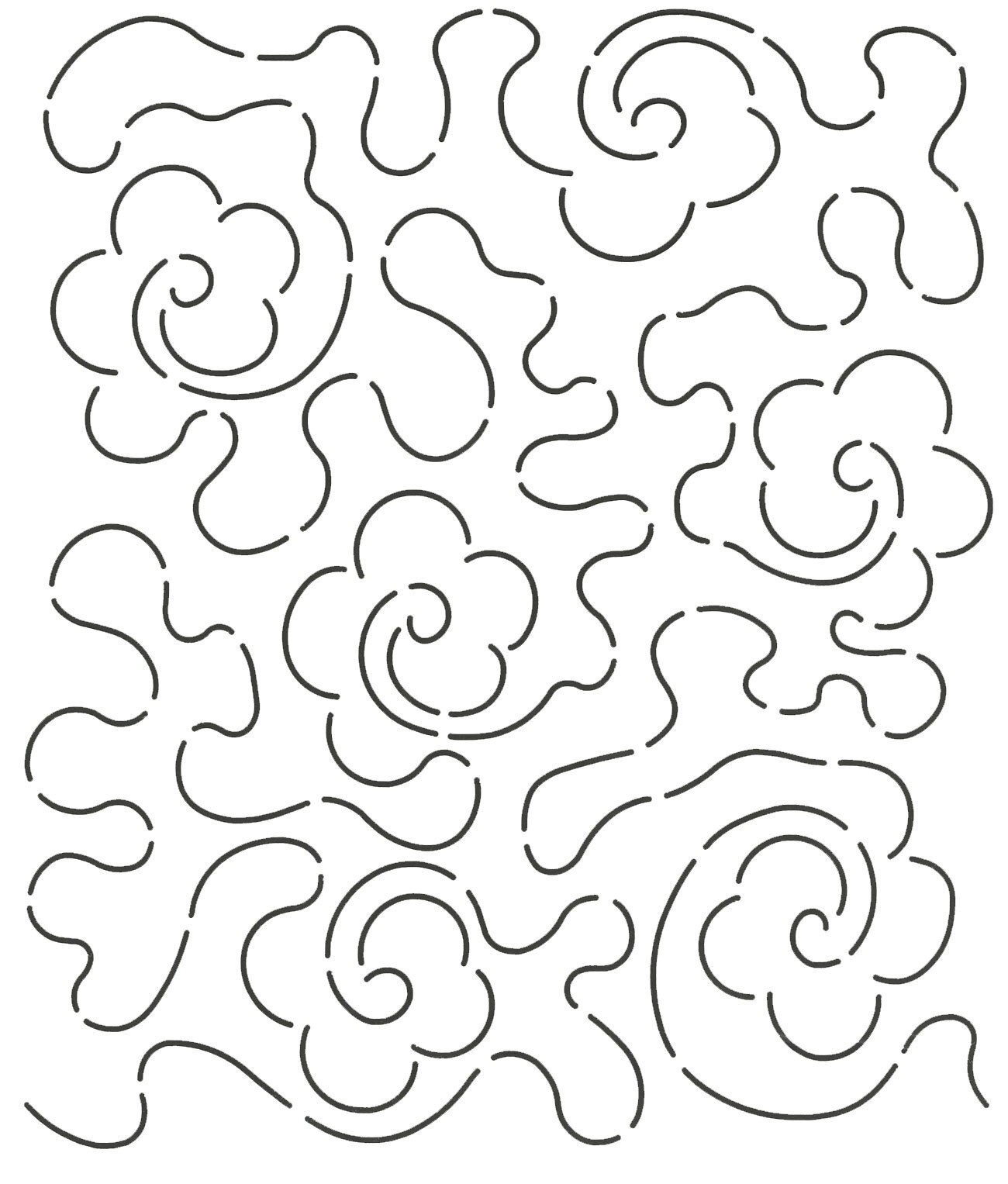 Rose Stipple Quilt Stencil