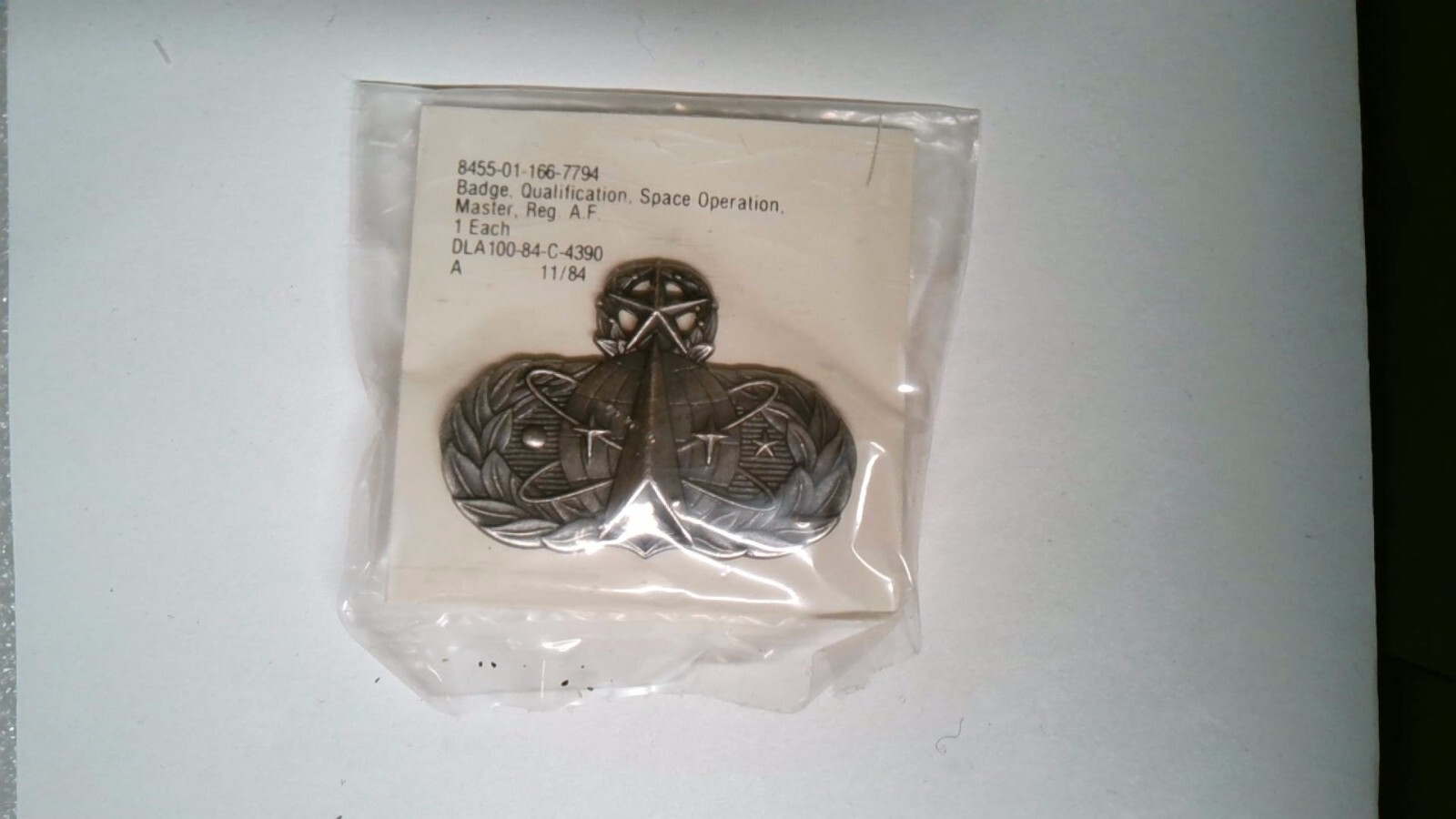 US AIR FORCE BADGE QUALIFICATION MASTER SPACE OPERATION REGULAR FULL SIZE NOS