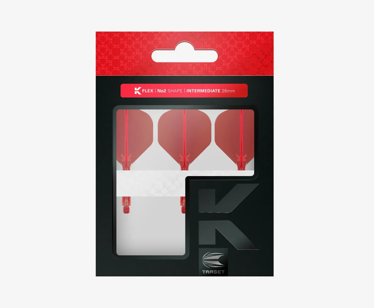 NO2 STANDARD RED INTERMEDIATE TARGET K-FLEX 1 PIECE SHAFT AND FLIGHT