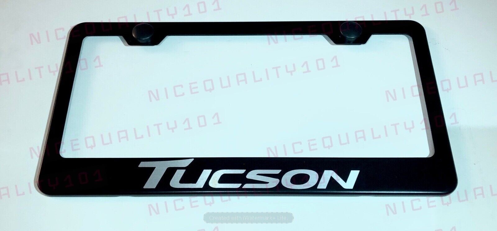 Tucson Stainless Steel Black Finished License Plate Frame Holder