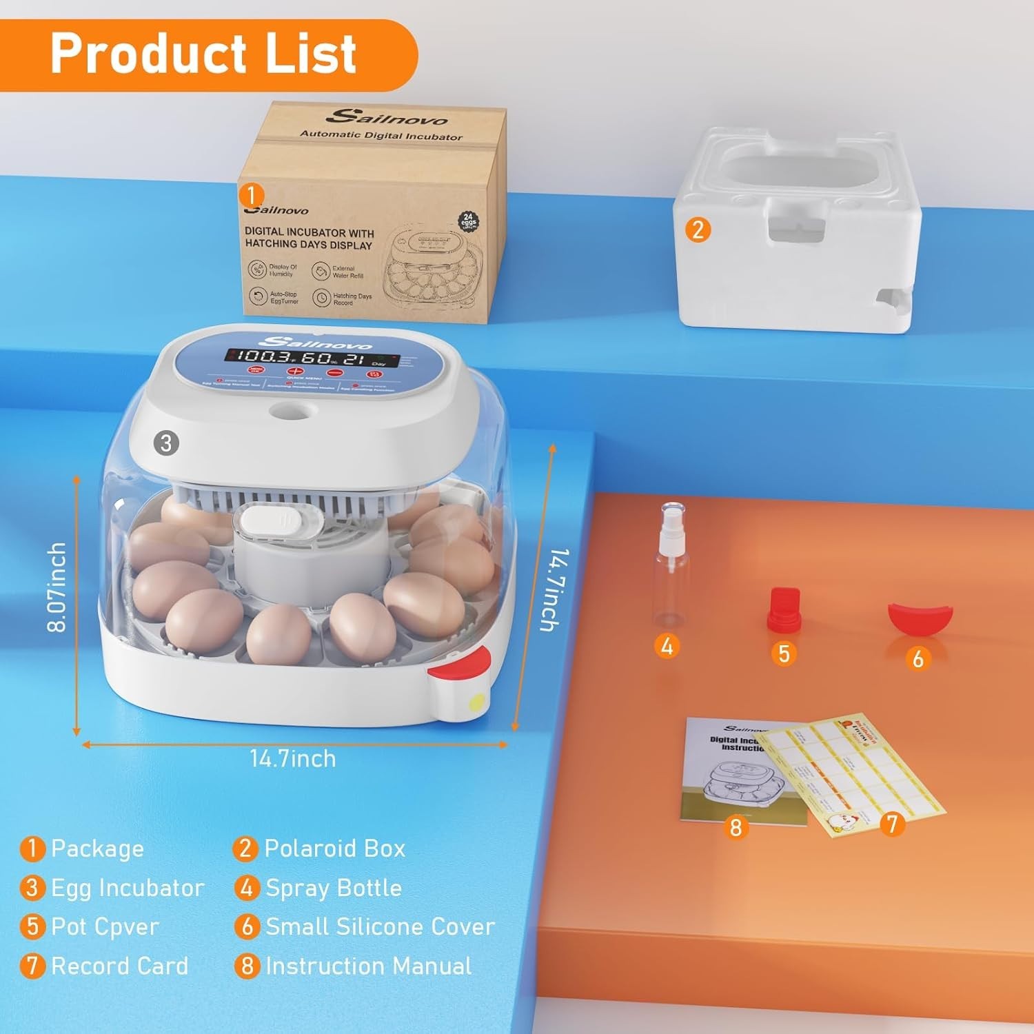 Incubators for Hatching Eggs 12 Egg Incubator with 4 Modes Temperature Control