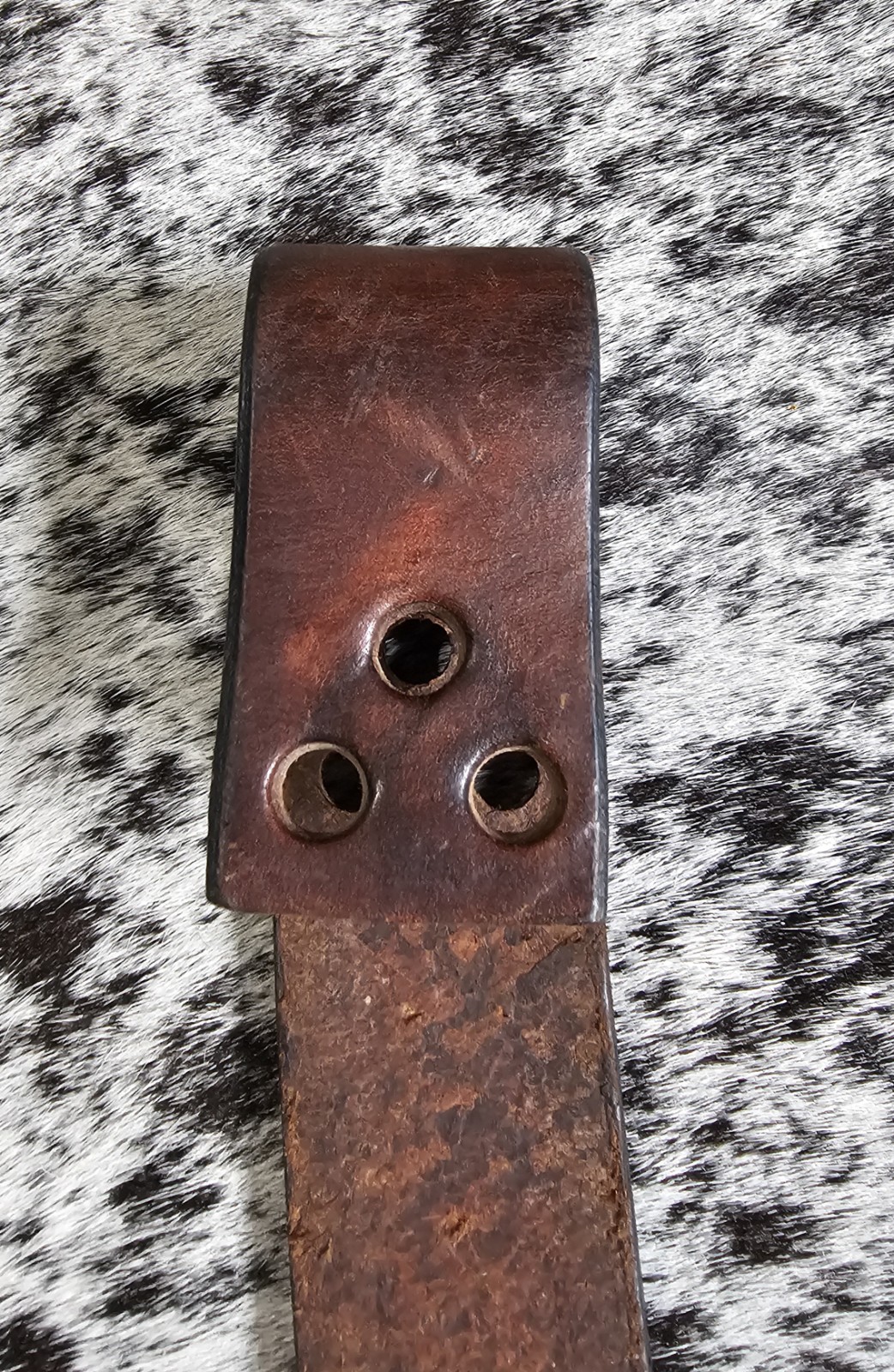 Dark Oil Hand Tooled Back Billet