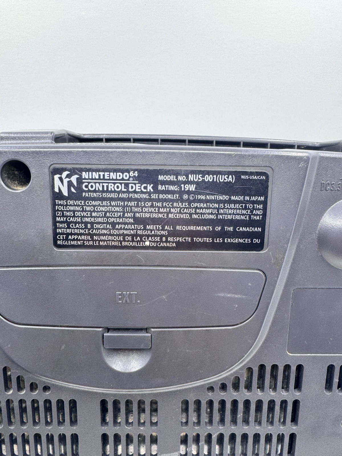 Nintendo 64 Console [Non Working] (Powers On)