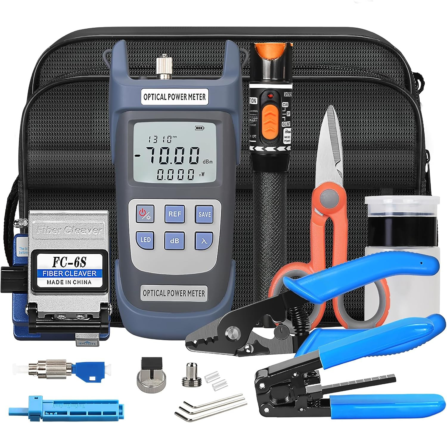 Fiber Termination Kit - 11 in 1 Assembly FTTH Cold Connection Assembly Tool Kit