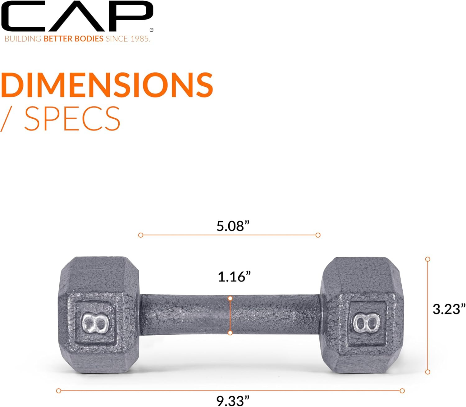 Barbell Cast Iron Hex Dumbbell | Multiple Options