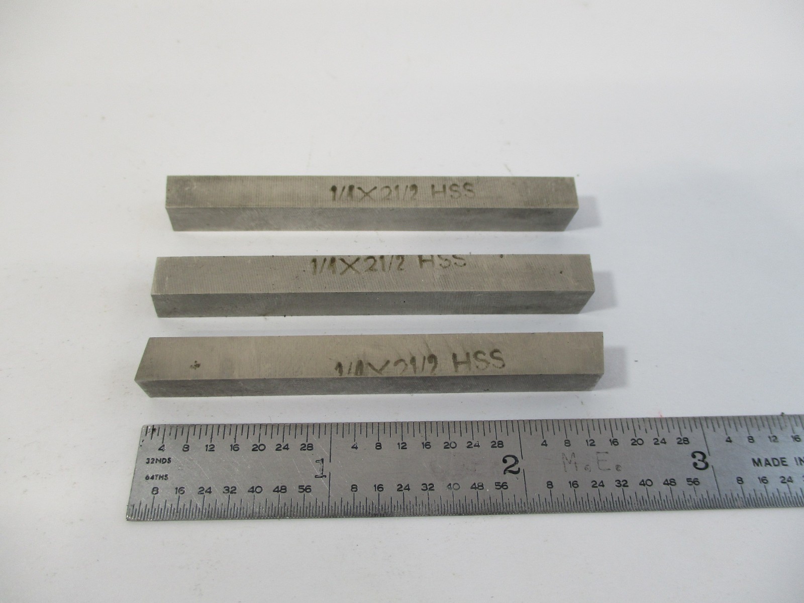 (3) 1/4" Square x 2-1/2" Long TOOL BITS High Speed Steel Bit   LNOS