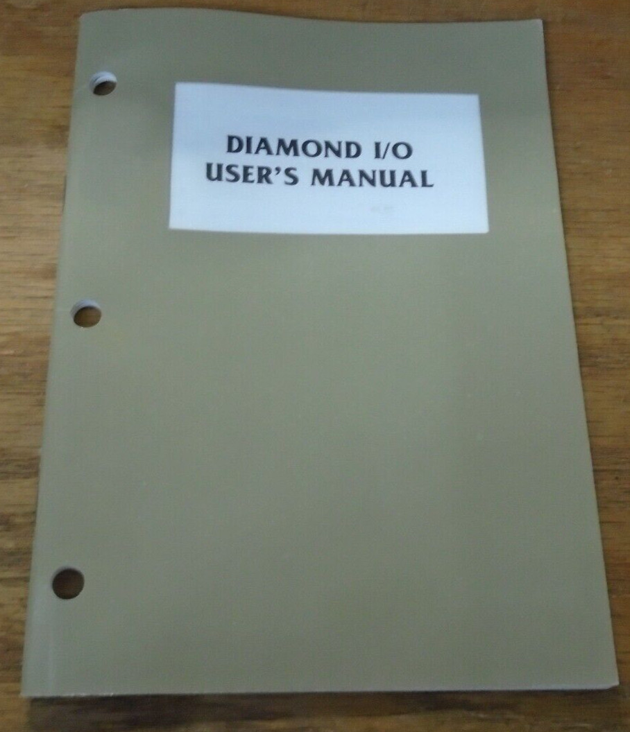 Diamond I/O User's Manual Guide 41 Page Booklet