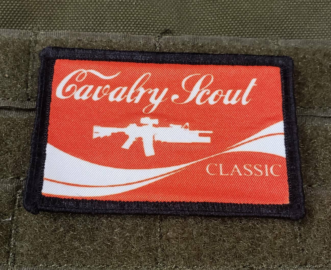 Cavalry Scout Classic Morale Patch Military Tactical Army Flag USA Hook Badge