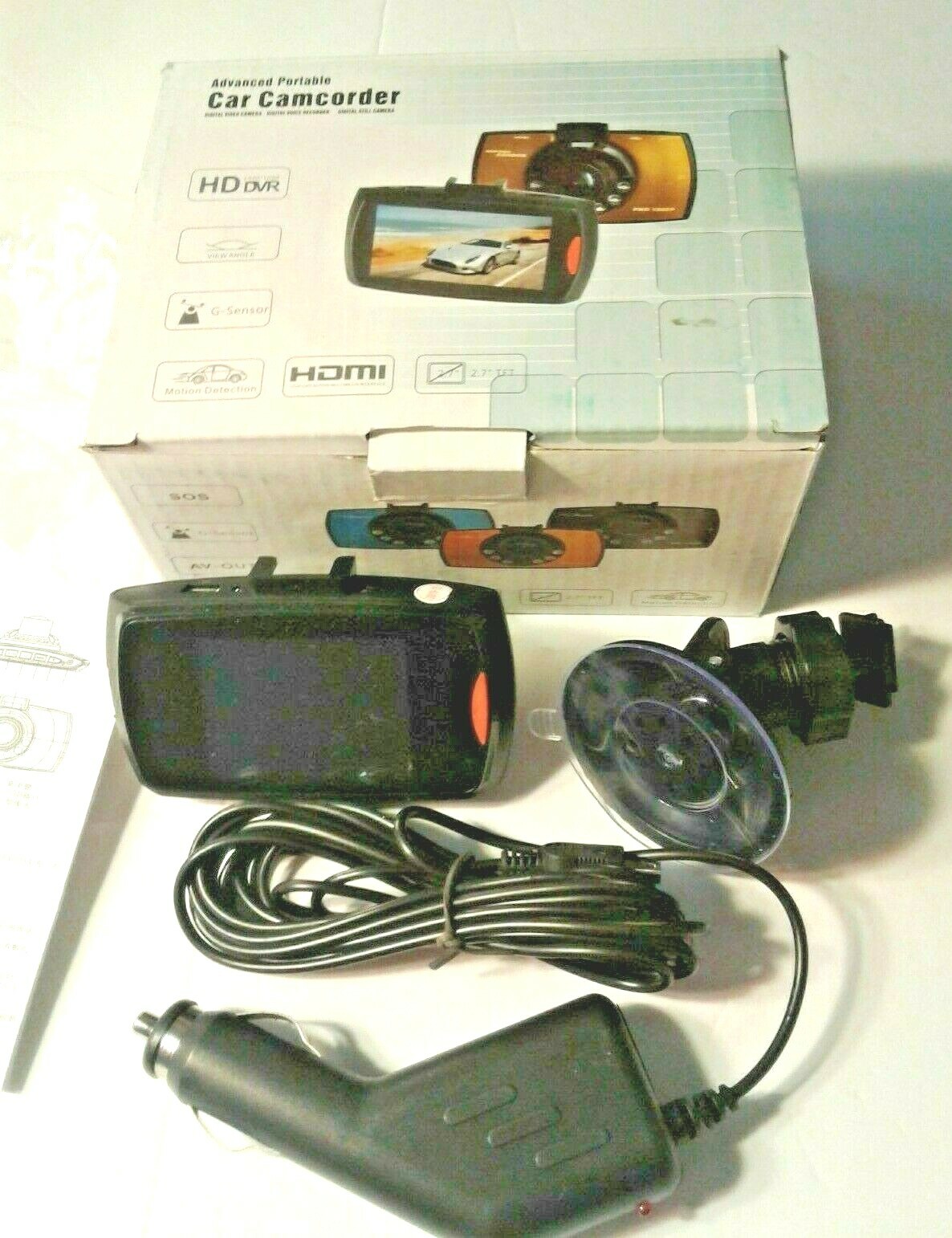 Dash Cam Advanced Portable Car Camcorder With “G Sensor” OPEN BOX