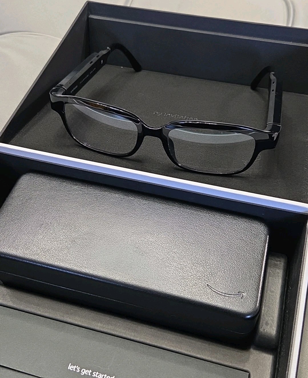 Amazon Echo Frames 1st Generation New Open Box Black Rectangle Smart Glasses