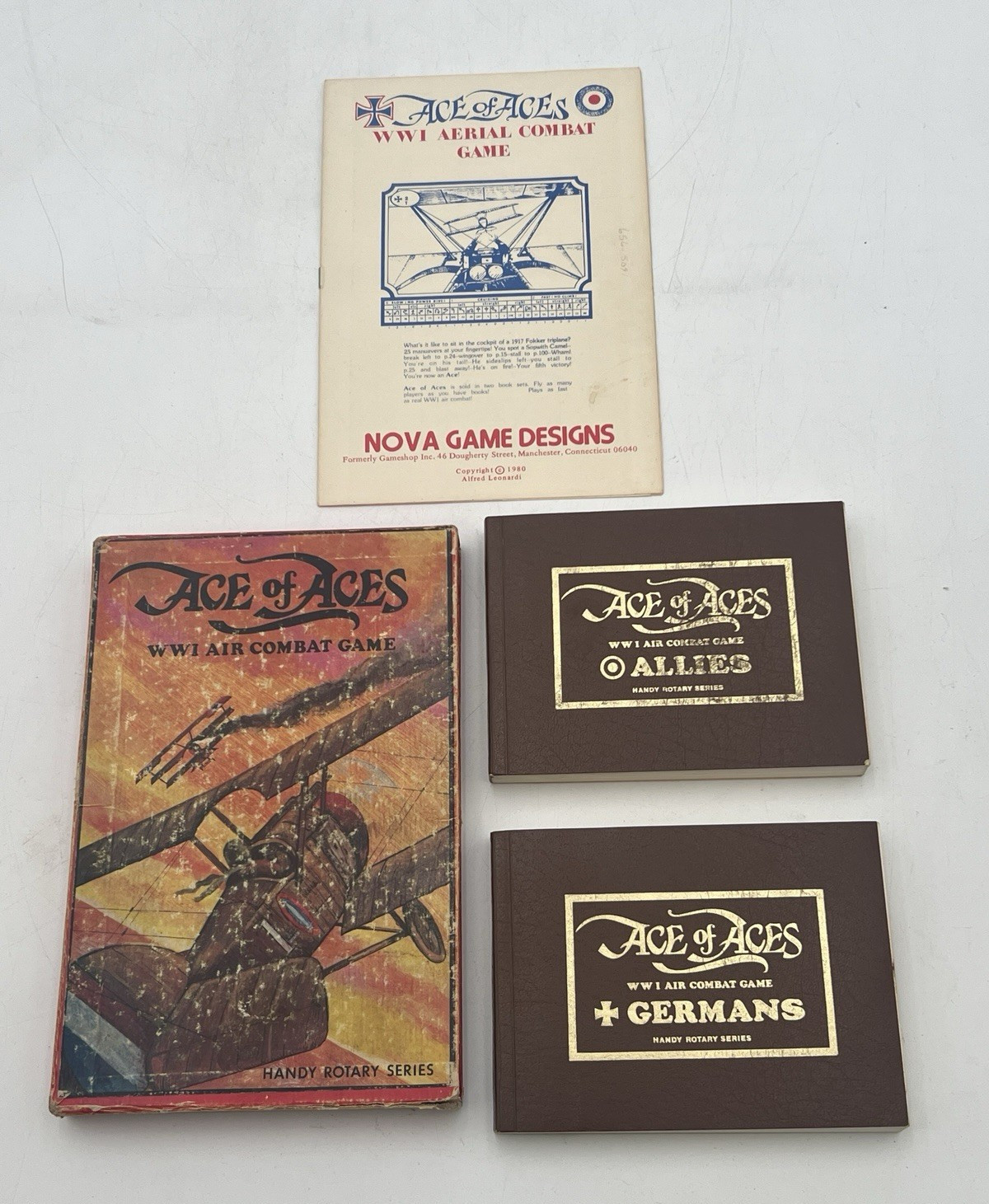 1980 ACE OF ACES WWI AIR COMBAT GAME BY NOVA GAME DESIGNS HANDY ROTARY SERIES