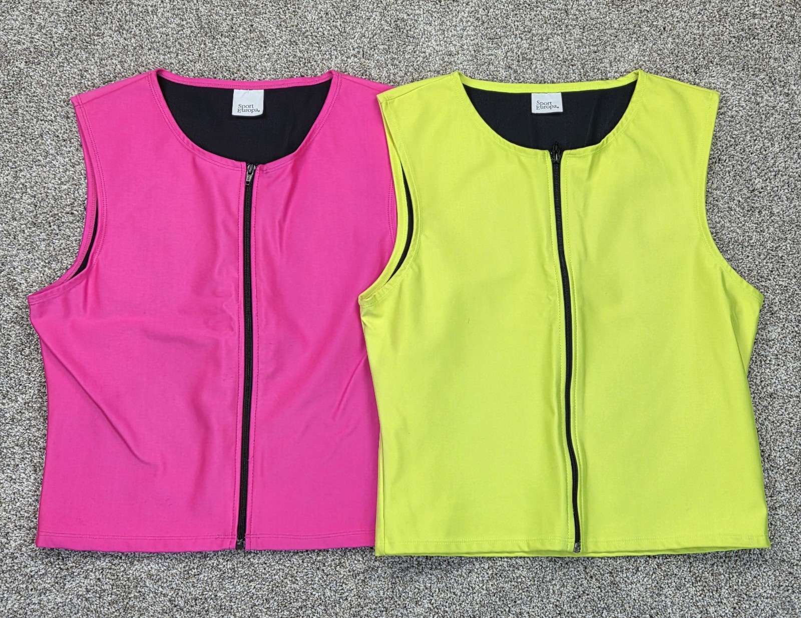 2 Vtg Sport Europa Lycra Vests LARGE Multi Sport Suit USA Air Scuba Dive Wetsuit