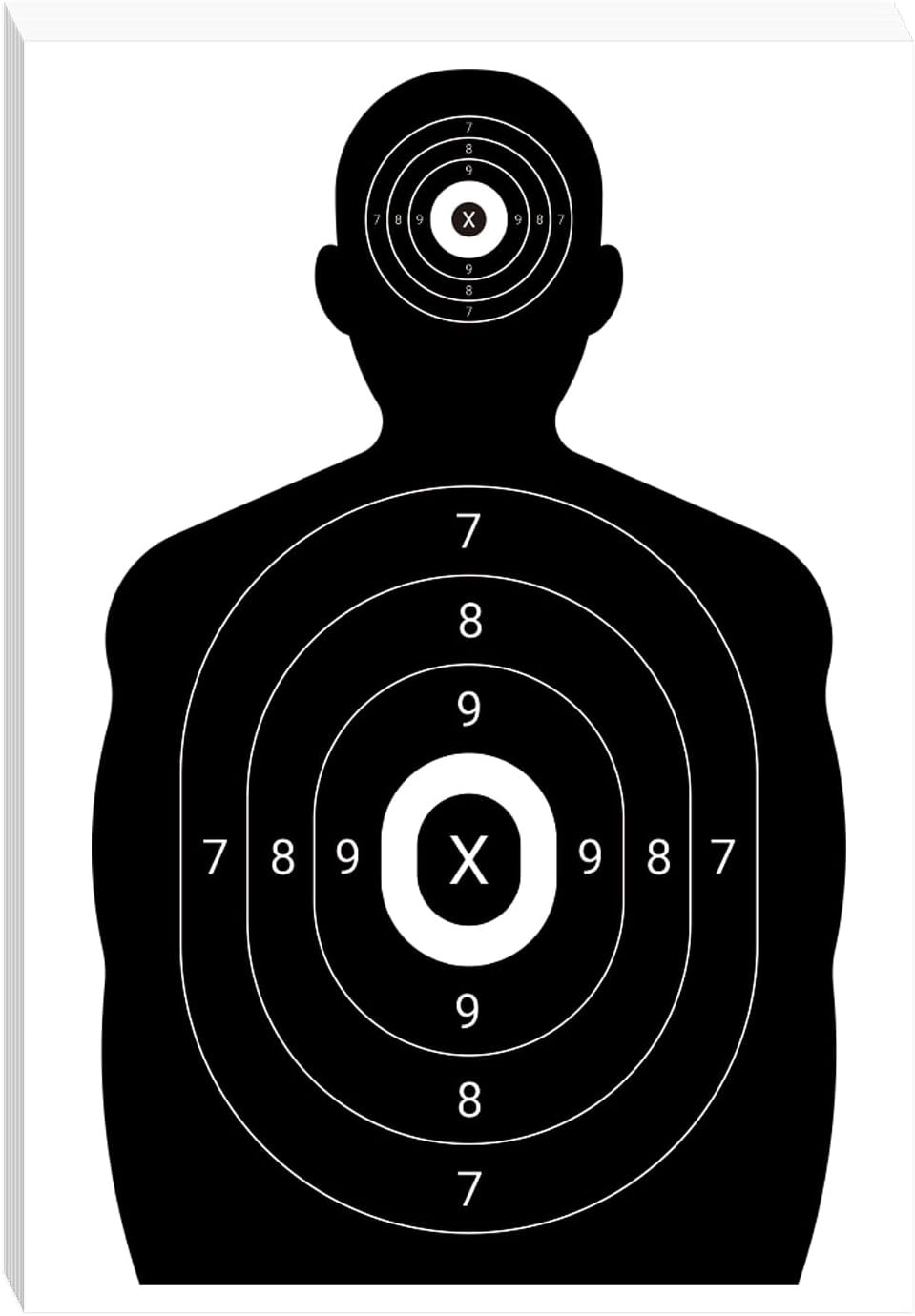 100 Pack 17" x 24.3" Paper Shooting Targets for Range, 17x24.3-100Pack, White
