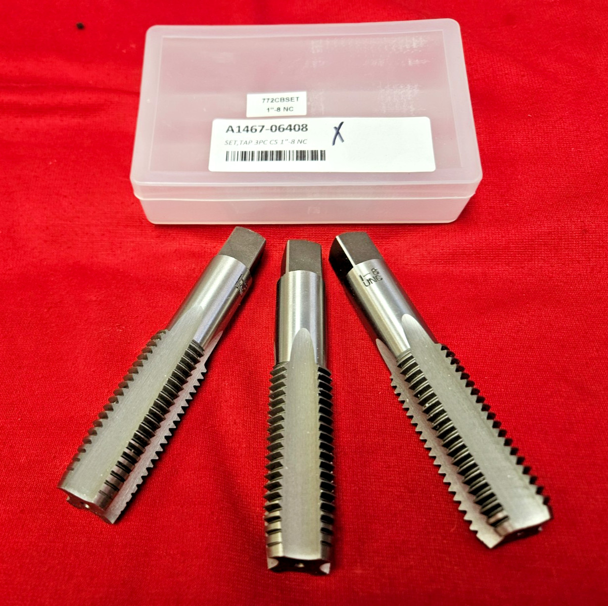 1"-8 NC Tap Set A-1 467-06408 Taper Plug & Bottom Carbon Steel 3pc