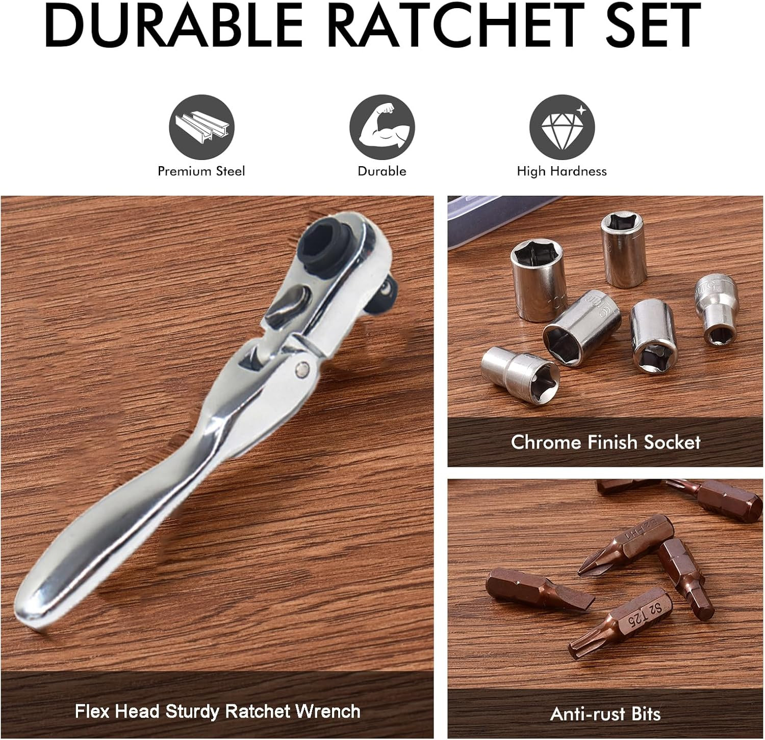 Mini Ratchet Set, Right Angle Screwdriver Set with 1/4 Mini Flex Ratchet Wrench