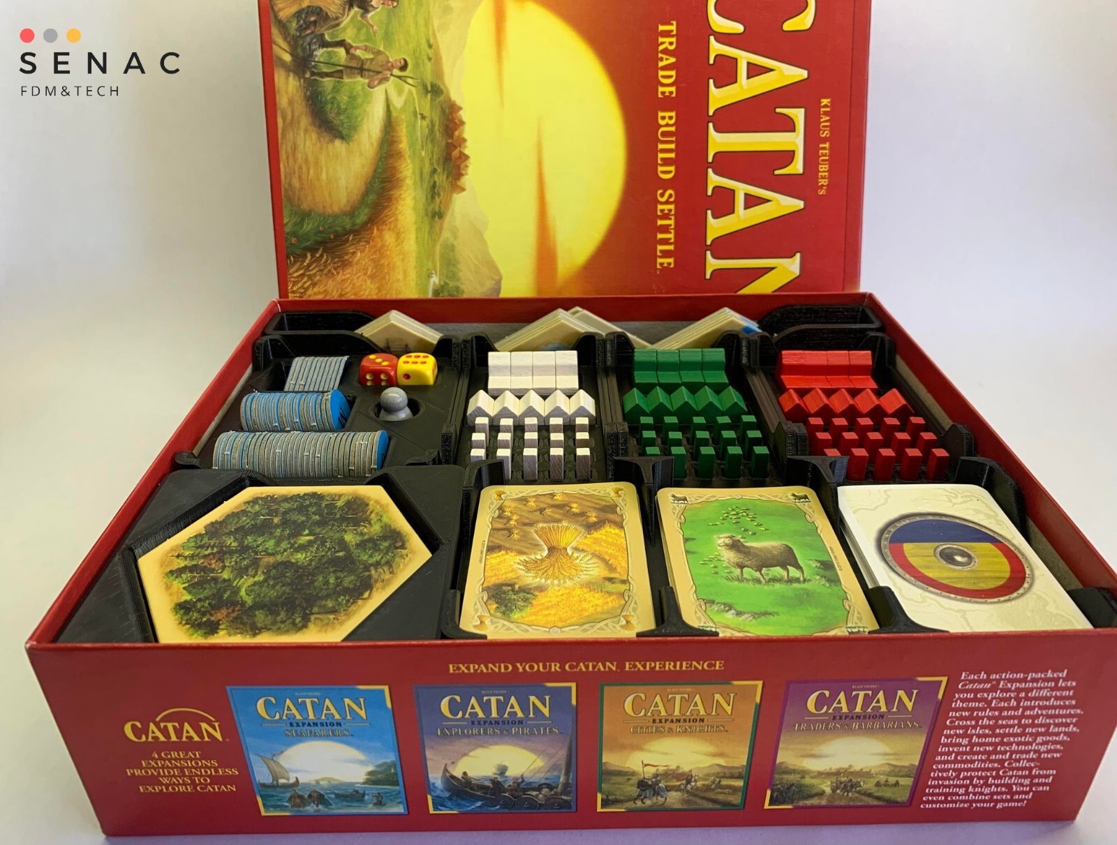 Base Catan Organizer Set | Senac LLC | Compatible with Settlers of Catan Base Bo