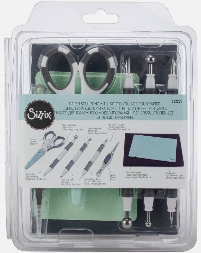 Sizzix Paper Sculpting Kit Embossing Craft Tools Set Scrapbooking Mixed Media