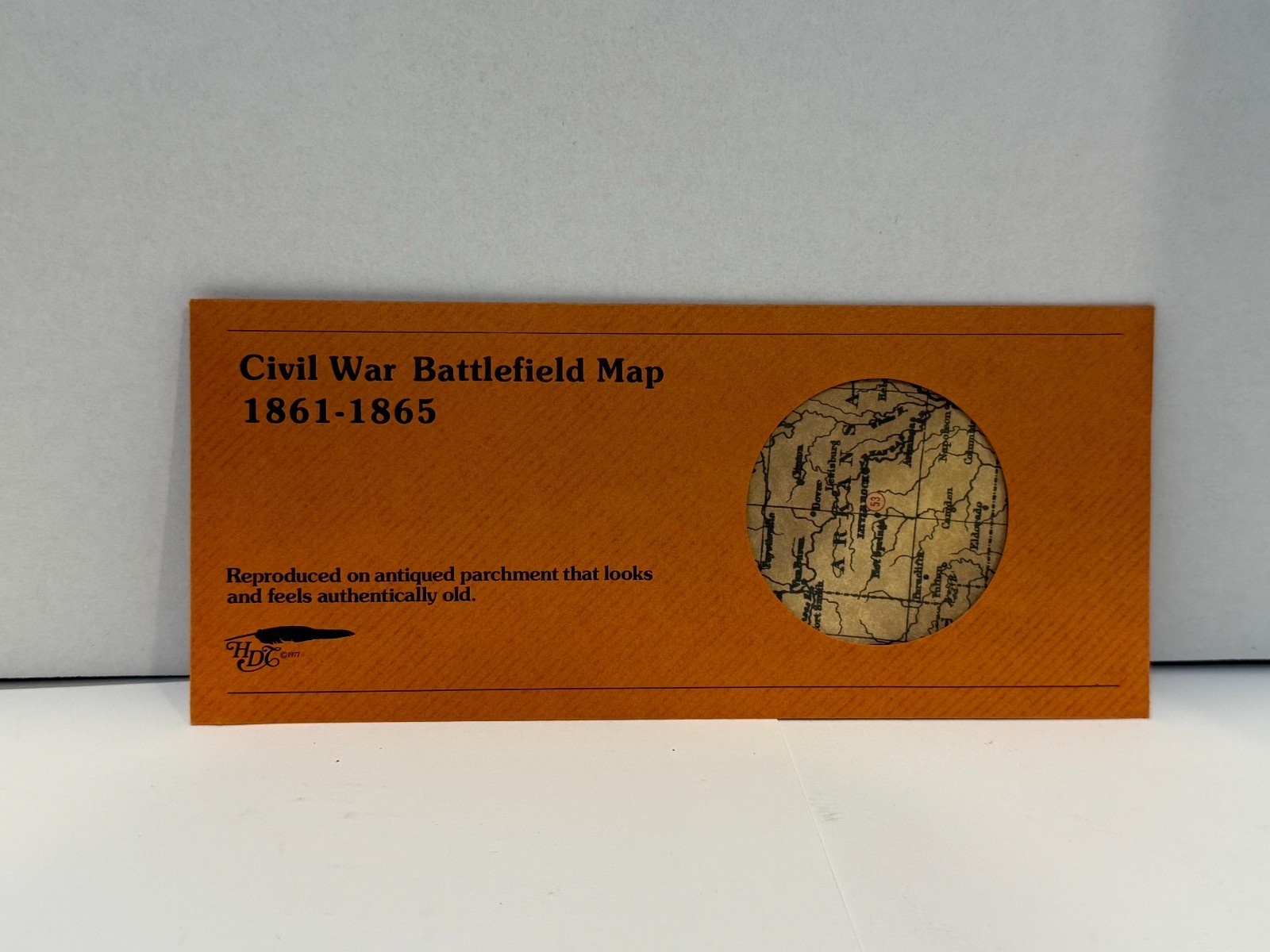 HDC Civil War Battlefield Map from 1861-1865 Antiqued Parchment Collectibles