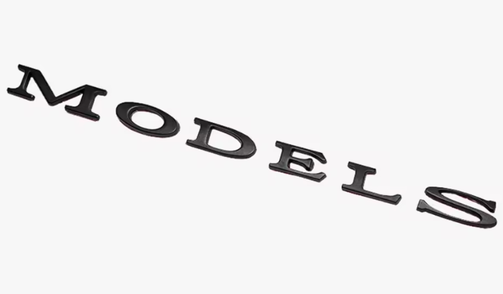 Tesla Model S Emblem Badge, Matte Black