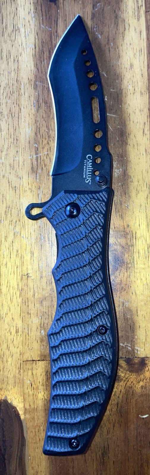 CAMILLUS GHAMMER 7.5″ FOLDING KNIFE – BLACK G- Hammer BNIP Sharp Titanium 420ss