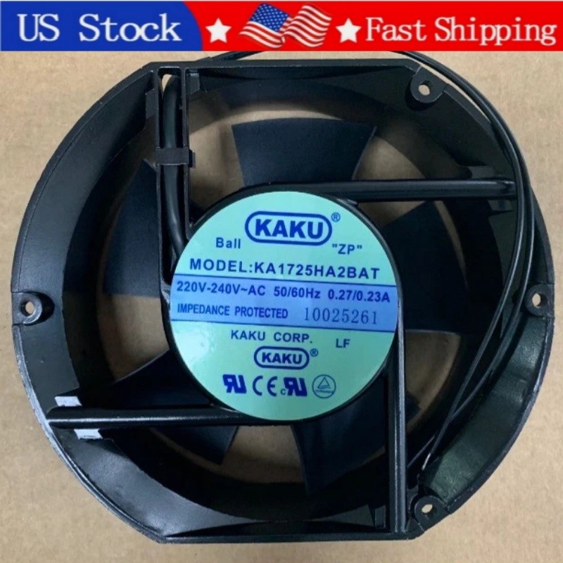 1PCS New KAKU KA1725HA2BAT 220-240VAC 0.27/0.23A 2-Pin Cooling Fan  Fast Ship