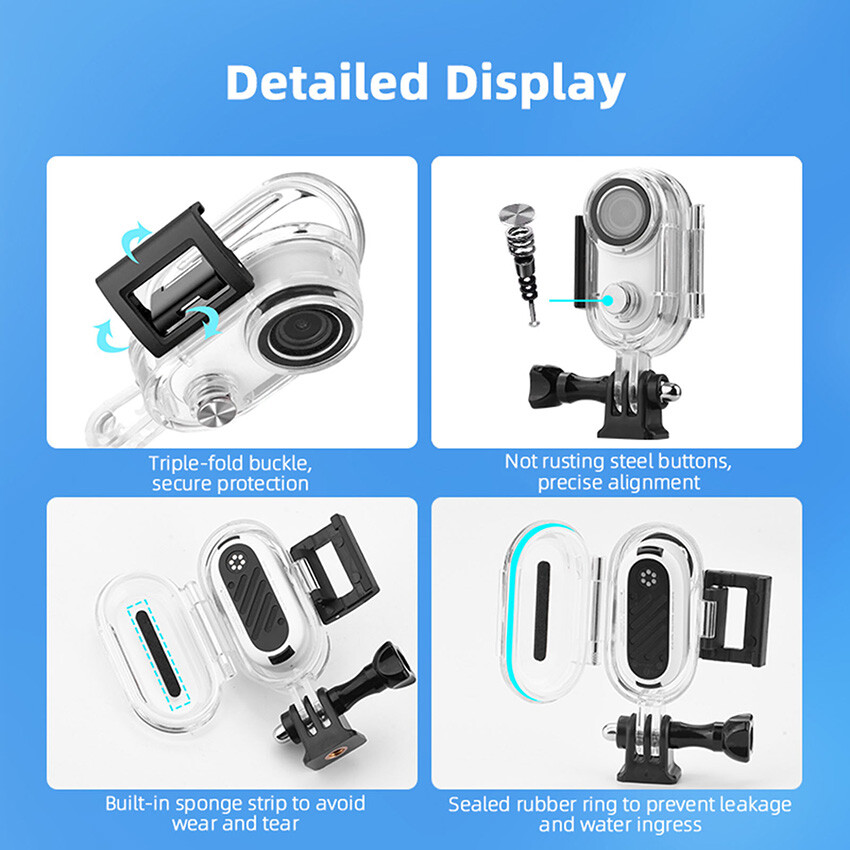 For Insta360 GO 3/3S Thumb Waterproof Case Swimming Diving Protective Case