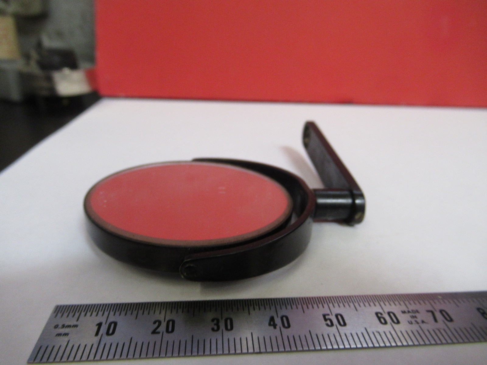 ANTIQUE BAUSCH LOMB MIRROR ASSEMBLY OPTICS MICROSCOPE PART AS PICTURED X7-B-03