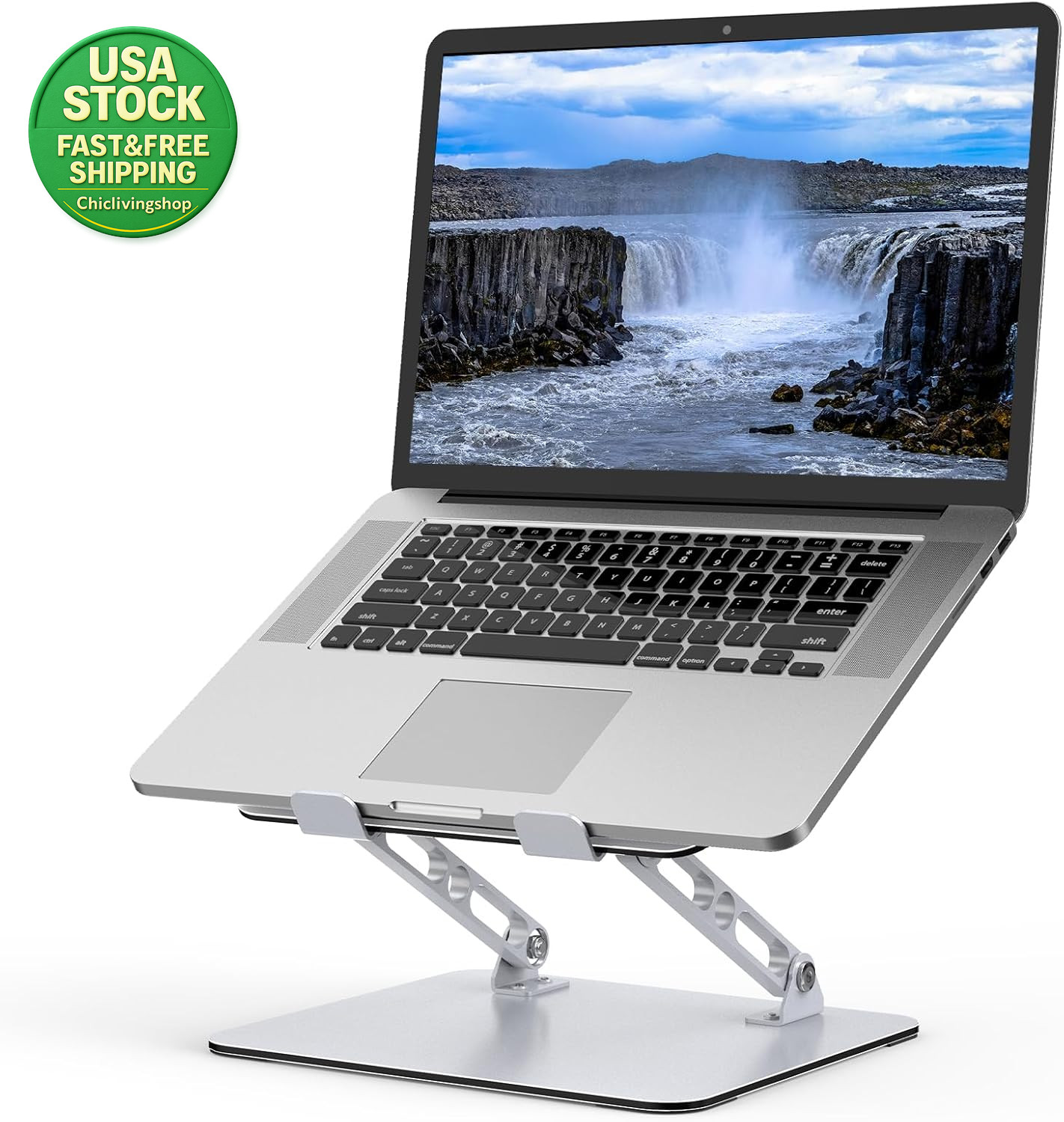 Adjustable Laptop Stand Ergonomic Metal Riser for 10-15.6 Inch Laptops