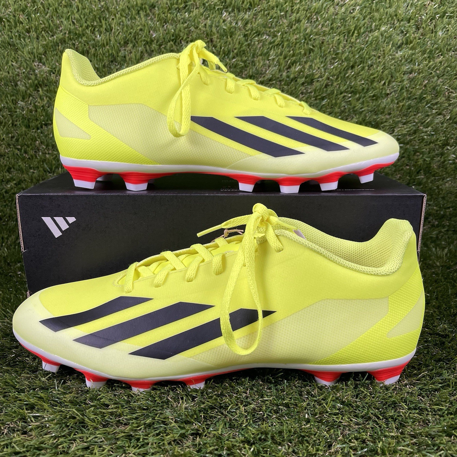 Men's Adidas Crazyfast Club FxG IG0618 Size 11 Neon Yellow Messi