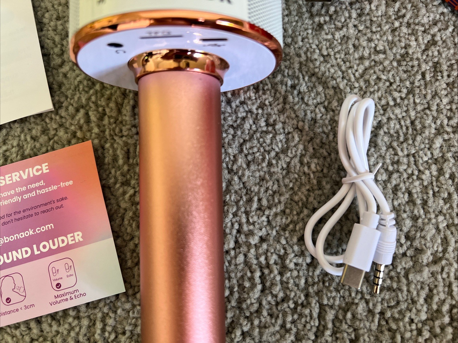 Bonaok Wireless Bluetooth Karaoke Microphone Portable Handheld Speaker New