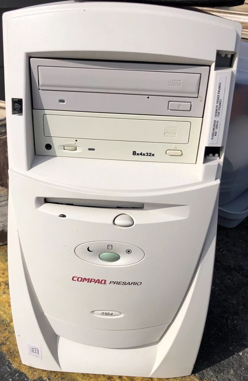 Vintage Compaq Presario 5184 Desktop Industrial/Gaming Computer Clean Unit