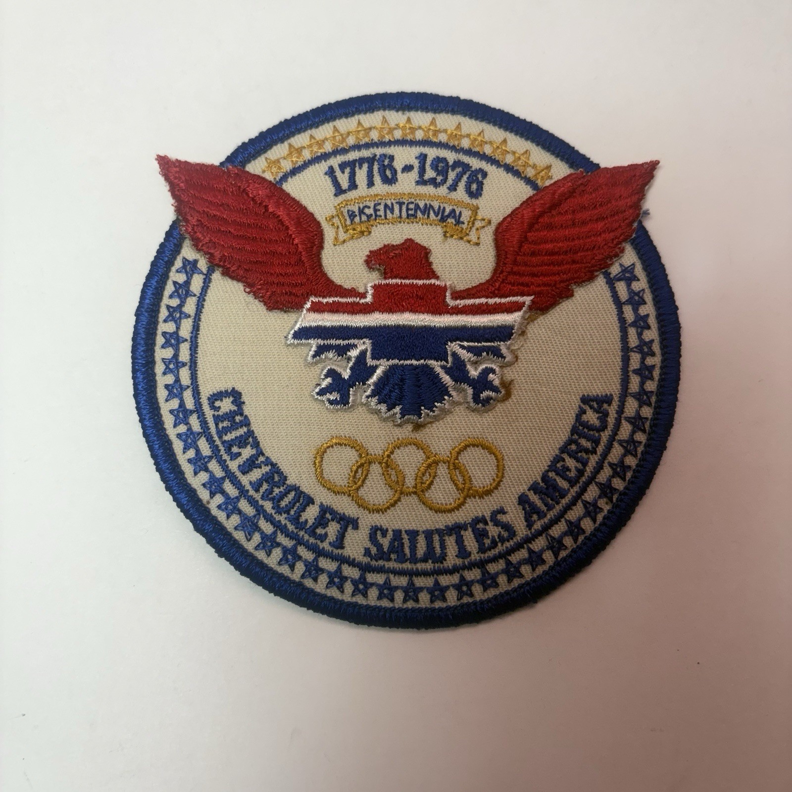 Vintage 1776-1976 Bicentennial Chevrolet Salutes America Patch 4 1/8 inch NEW